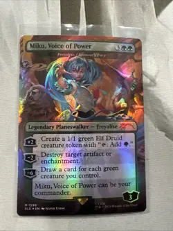 [1x] Miku, Voice of Power - Freyalise, Llanowar's Fury - Foil Near Mint, English - Image 1
