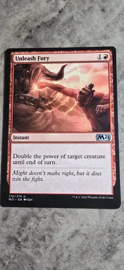 Unleash Fury Core Set 2021 Regular Instant Uncommon MTG NM - Image 1