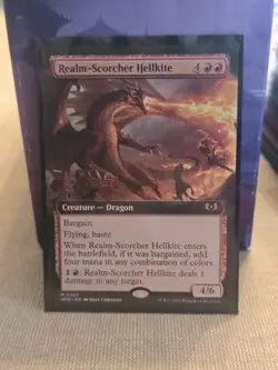 Realm-Scorcher Hellkite (Extended Art) Wilds of Eldraine Regular - Image 1