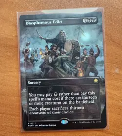 Magic MTG Blasphemous Edict 0317 Borderless Regular Rare - NM condition - Image 1