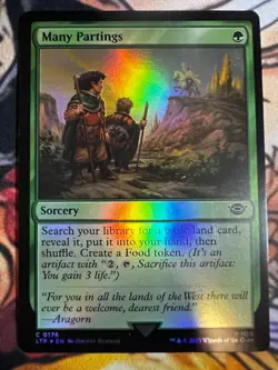 MTG FOIL Many Partings - The Lord of the Rings Card # 176 - Image 1