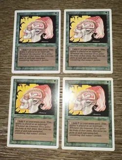 MTG X4 * Llanowar Elves X4 Near Mint Unplayed Revised Edition Playset SellbyCyn - Image 1