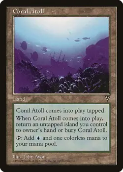 Coral Atoll 1x MtG Visions VIS PLAYED - Image 1
