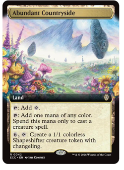Abundant Countryside - Extended Art Commander: Lorwyn Eclipsed MTG - Image 1