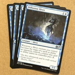 MTG ~ PLAYSET ~ 4x Diffusion Sliver ~ M15 Magic Core 2015 ~ #050 English ~ LP - Image 1