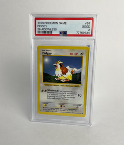 Pokemon TCG 1999 Pokemon Game Pidgey Base Set Shadowless #57 PSA 2 - Image 1