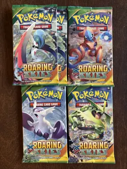 Pokemon XY Roaring Skies Booster Pack Art Set, 2 Gallade 5 Packs Sealed - Image 1