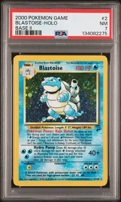 2000 POKEMON BASE SET 2 #2 BLASTOISE-HOLO PSA 7 - Image 1