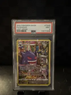 Pokemon Gengar TG06 Lost Origin Trainer Gallery PSA 9 Mint Full Art Holo TCG - Image 1