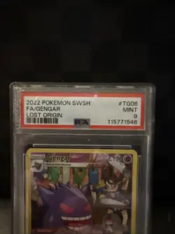 Pokemon Gengar TG06 Lost Origin Trainer Gallery PSA 9 Mint Full Art Holo TCG - Image 2
