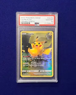 PSA 10 Pikachu #GG30 Crown Zenith 2023 Pokemon GEM MINT - Image 1