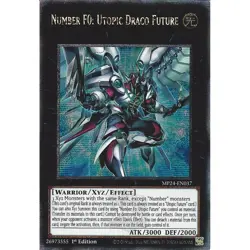 Yu-Gi-Oh Number F0 Utopic Draco Future MP24-EN037 Quarter Century Rare 1st Ed. - Image 1