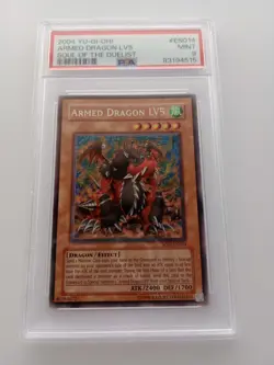 Pop. 6! 2004 YugiOh PSA 9 Armed Dragon LV5 SOD-EN014 - Image 1