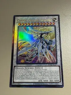 Yugioh Asian English DUNE-AE037 Cosmic Quasar Dragon Ultimate Rare NM - Image 1