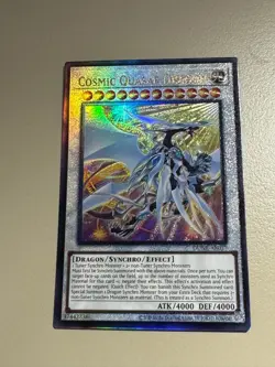 Yugioh Asian English DUNE-AE037 Cosmic Quasar Dragon Ultimate Rare NM - Image 4