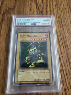 2002 YuGiOh! Slot Machine MRL-028 Magic Ruler 1st Edition PSA Gem Mint 10 Pop 24 - Image 1