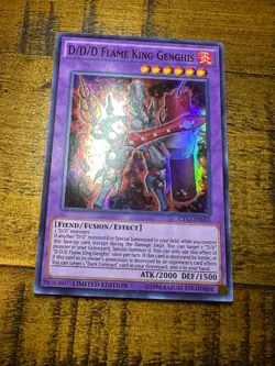 D/D/D Flame King Genghis CT13-EN005 Limited Edition Super Rare PL + BONUS - Image 1