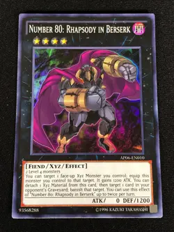 Yugioh Number 80 Rhapsody In Berserk AP06-EN010 Super (NM) - Image 1