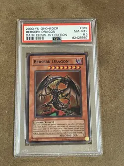 Berserk Dragon PSA 8.5 1st DCR-019 2003 Super Rare Dark Crisis Yugioh Card WR1 - Image 1
