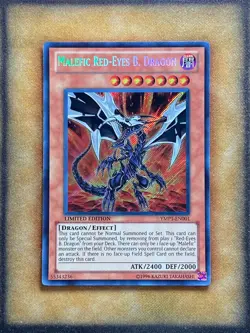 Yugioh Malefic Red-Eyes B. Dragon YMP1-EN001 Secret Rare Limited Edition NM - Image 1