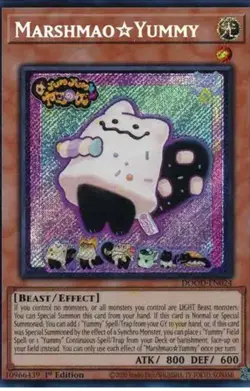 YUGIOH MARSHMAO YUMMY SECRET RARE DOOD-EN024 NEAR MINT - Image 1