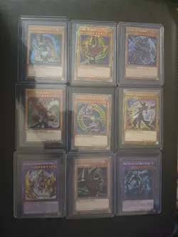 9 CARD DARK MAGICIAN ULTRA PLATINUM SECRET QUARTER CENTURY KNIGHT ARTS YUGIOH NM - Image 1