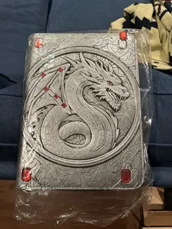 Trading Card Game Binder 360 Slot Embossed Dragon Yugioh Pokemon MTG Quality - Image 1