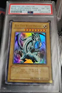 Yugioh Blue Eyes White Dragon Lob-001 1st Ed PSA 6 - Image 1
