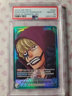2023 ONE PIECE OP05-022 DONQUIXOTE ROSINANTE ALT ART PSA 10 AWAKENING OF NEW ERA - Image 1