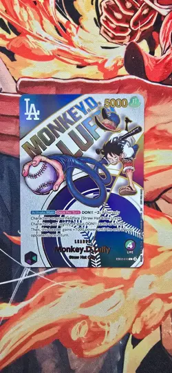 PROXY LA Dodgers X One Piece Monkey D Luffy EB02 Special Promo Leader - Image 1