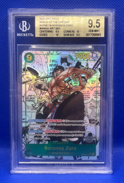 One Piece CCG Roronoa Zoro MANGA OP06-118 Beckett BGS 9.5 Gem Mint 💎 - Image 2