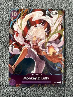 One Piece Monkey D. Luffy 1st Anniversary Winner Gear 5 English Promo P-041 - Image 1