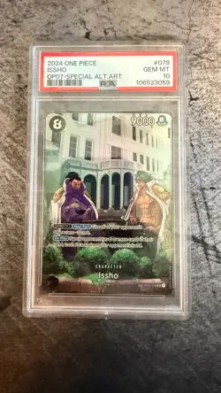 2024 PSA 10 OP07-078 ISSHO SPECIAL ALTERNATE ART #078 ONE PIECE CARD GEM MINT - Image 1
