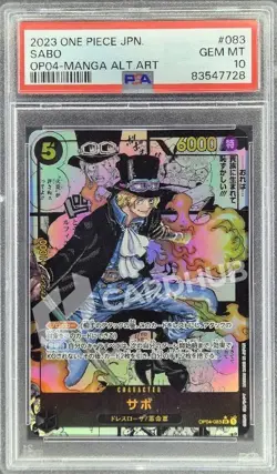 CARTA ONE PIECE SABO OP04-083 MANGA PSA 10 JAP - Image 1