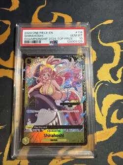 PSA 10 One Piece Shirahoshi OP03-116 Championship 2024 Top 64 English Promo Card - Image 1