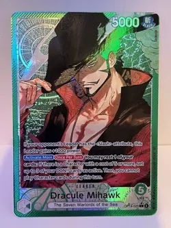 Dracule Mihawk Leader Alternate Art Azure Sea’s Seven One Piece CCG OP14-020 - Image 1