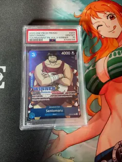2023 ONE PIECE PROMOS TOURNAMENT PACK VOL.3-WINNER #007 SENTOMARU PSA 10 - Image 1