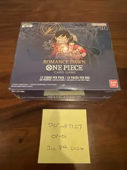 One Piece TCG Romance Dawn OP-01 Booster Box New Sealed ENGLISH (WHITE BOTTOM) - Image 1