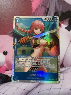 Authentic Bandai Rebecca OP10-058 Spicy Waifu Foil Card One Piece TCG - Image 1