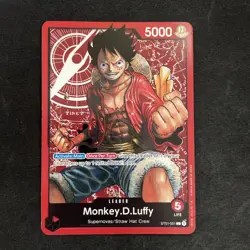One Piece English Monkey.D.Luffy ST01-001 Leader - NM - Free Shipping - Image 1