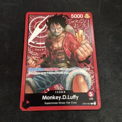 One Piece English Monkey.D.Luffy ST01-001 Leader - NM - Free Shipping - Image 2
