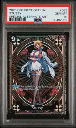 One Piece Stussy OP11 SP Special Alternate Art OP07 085 PSA 10 Gem Mint - Image 1