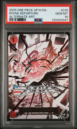One Piece Divine Departure Shanks Alternate Art Event OP10 019 PSA 10 Gem Mint - Image 1