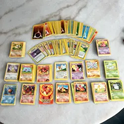 Vintage Pokemon Card Lot 370 Cards Base Set Trainers Energy Mixed Played Used - Image 1