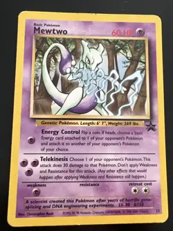 Mewtwo - 12 - Black Star Promo Rare - Pokemon Card - LP/MP - Image 1