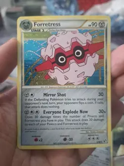 Pokemon Card HeartGold SoulSilver Undaunted Holo Rare Forretress 3/90 P4CK FRESH - Image 1