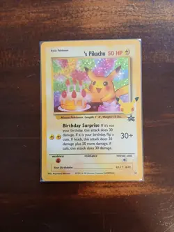 Pokemon Pikachu TCG Birthday Celebrations Holo Rare Card #24 Classic Collection - Image 1