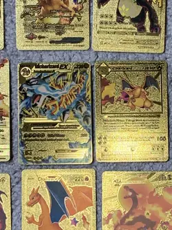 Set of 15 Charizard V, VMax, GX &More Gold Foil Fan Art Cards MP-LP - Image 5