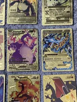 Set of 15 Charizard V, VMax, GX &More Gold Foil Fan Art Cards MP-LP - Image 5
