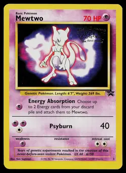 Pokemon Card - Mewtwo Movie Promo WOTC 3 Black Star Promo - Image 1